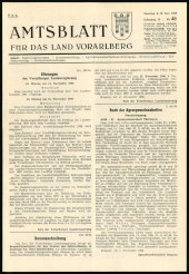 Amtsblatt für das Land Vorarlberg 19601119 Seite: 1