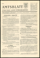 Amtsblatt für das Land Vorarlberg 19601126 Seite: 1