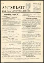 Amtsblatt für das Land Vorarlberg 19601203 Seite: 1