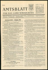 Amtsblatt für das Land Vorarlberg 19601224 Seite: 1