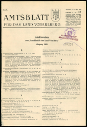 Amtsblatt für das Land Vorarlberg 1960bl01 Seite: 1