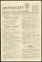 Amtsblatt für das Land Vorarlberg 19610107 Seite: 1