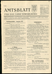 Amtsblatt für das Land Vorarlberg