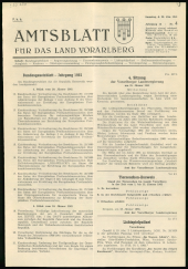 Amtsblatt für das Land Vorarlberg