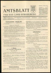 Amtsblatt für das Land Vorarlberg