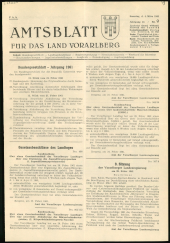 Amtsblatt für das Land Vorarlberg