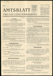 Amtsblatt für das Land Vorarlberg