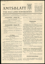 Amtsblatt für das Land Vorarlberg 19610401 Seite: 1