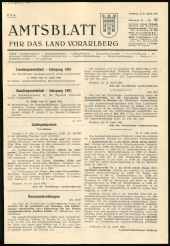 Amtsblatt für das Land Vorarlberg 19610422 Seite: 1