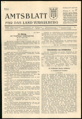 Amtsblatt für das Land Vorarlberg