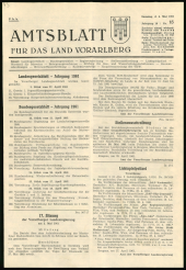 Amtsblatt für das Land Vorarlberg