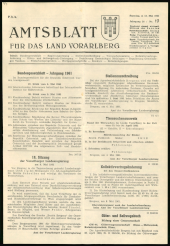 Amtsblatt für das Land Vorarlberg