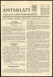 Amtsblatt für das Land Vorarlberg 19610603 Seite: 1