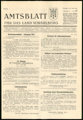 Amtsblatt für das Land Vorarlberg