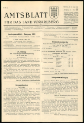 Amtsblatt für das Land Vorarlberg