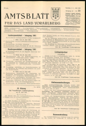 Amtsblatt für das Land Vorarlberg