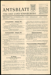 Amtsblatt für das Land Vorarlberg 19610805 Seite: 1