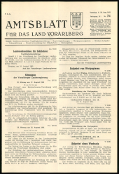 Amtsblatt für das Land Vorarlberg 19610826 Seite: 1