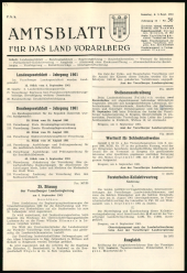 Amtsblatt für das Land Vorarlberg 19610909 Seite: 1