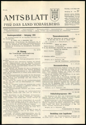 Amtsblatt für das Land Vorarlberg 19610916 Seite: 1