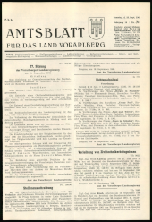 Amtsblatt für das Land Vorarlberg