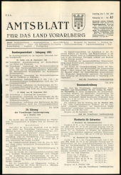 Amtsblatt für das Land Vorarlberg