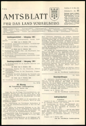 Amtsblatt für das Land Vorarlberg