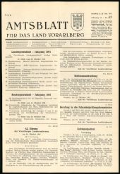 Amtsblatt für das Land Vorarlberg 19611028 Seite: 1