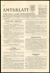 Amtsblatt für das Land Vorarlberg