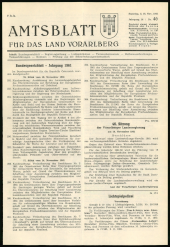 Amtsblatt für das Land Vorarlberg 19611118 Seite: 1