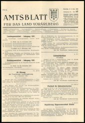 Amtsblatt für das Land Vorarlberg