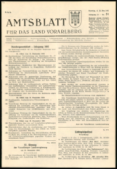 Amtsblatt für das Land Vorarlberg