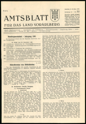 Amtsblatt für das Land Vorarlberg 19611230 Seite: 1