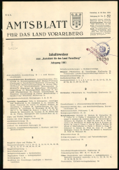 Amtsblatt für das Land Vorarlberg 1961bl01 Seite: 1