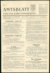 Amtsblatt für das Land Vorarlberg