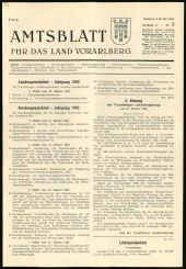 Amtsblatt für das Land Vorarlberg 19620120 Seite: 1