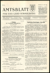 Amtsblatt für das Land Vorarlberg 19620217 Seite: 1