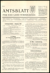 Amtsblatt für das Land Vorarlberg 19620317 Seite: 1