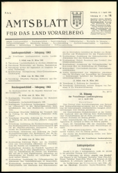 Amtsblatt für das Land Vorarlberg 19620407 Seite: 1