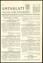 Amtsblatt für das Land Vorarlberg 19620421 Seite: 1