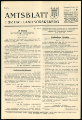 Amtsblatt für das Land Vorarlberg 19620428 Seite: 1