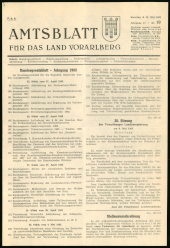 Amtsblatt für das Land Vorarlberg 19620512 Seite: 1