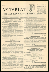 Amtsblatt für das Land Vorarlberg 19620526 Seite: 1