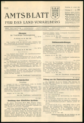 Amtsblatt für das Land Vorarlberg 19620602 Seite: 1