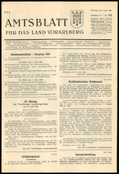 Amtsblatt für das Land Vorarlberg 19620616 Seite: 1