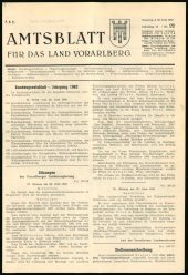 Amtsblatt für das Land Vorarlberg 19620630 Seite: 1