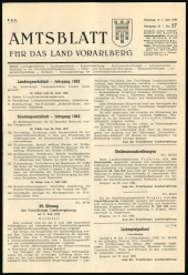 Amtsblatt für das Land Vorarlberg 19620707 Seite: 1