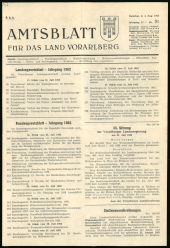 Amtsblatt für das Land Vorarlberg 19620804 Seite: 1