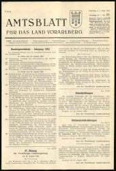 Amtsblatt für das Land Vorarlberg 19620901 Seite: 1