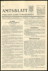 Amtsblatt für das Land Vorarlberg 19620922 Seite: 1